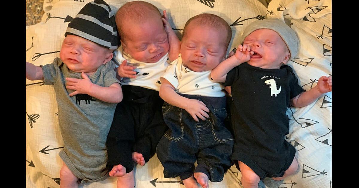 During The COVID-19 Epidemic, Mom Gives Birth To Identical Quadruplets ...